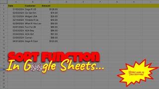 Sort Function in #googlesheets