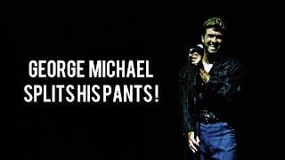 George Michael splits his pants on stage in 1988! (RARE)