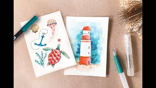 New Tombow Watercoloring Set Seaside, designed by @mayandberry