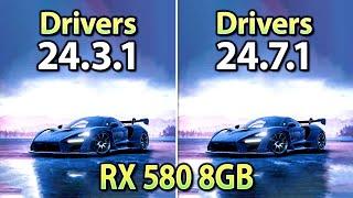 AMD Drivers 24.3.1 vs 24.7.1 - RX 580 8GB