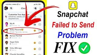 Fix Not able to send snap | failed tap to retry snapchat | snap failed to send problem solved