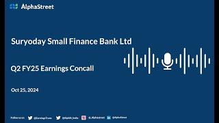 Suryoday Small Finance Bank Ltd Q2 FY2024-25 Earnings Conference Call