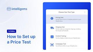 How to Set up a Price Test on Shopify with Intelligems