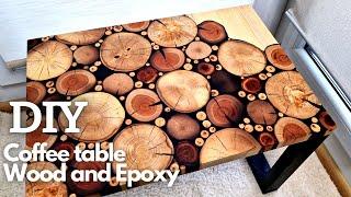 Coffee Table from the Peach Tree and Epoxy resin