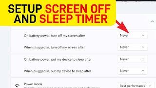 How to Setup Screen OFF and Sleep time in PC/Laptop in windows 11