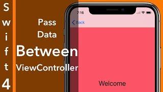 How To Pass Data Between View Controller (Swift 4 + Xcode 9.0)