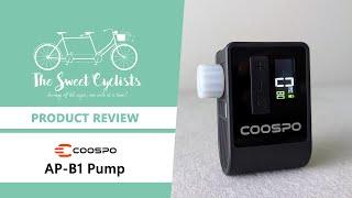 COOSPO AP-B1 Mini Electric Bike Pump Inflator Review - feat. LCD Display + Schrader / Presta Valves