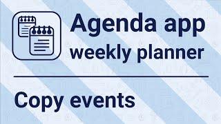 Agenda app - Copy events