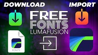 Download FREE fonts to Lumafusion iPad