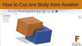Fusion 360 - How to Cut One Body From Another