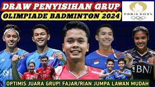 SEMANGAT JUARA!! Hasil Drawing Semua Sektor Babak Penyisihan Grup Olimpiade Paris 2024 Badminton