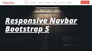 Design a responsive navbar using Bootstrap 5