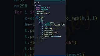 Amazing Graphics Animation Using Python Turtle #shorts #programming