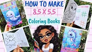 How to make 8.5 x 5.5 Coloring Books 