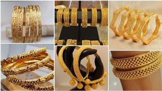 2022 Latest Unique Light Weight Gold Bangles Designs||Gold Bangles||Gold Bangles Set||SKFW