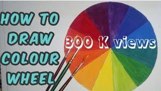 how to draw colour wheel | Primary secondary and tertiary colours #drawingtutorial #colorwheel