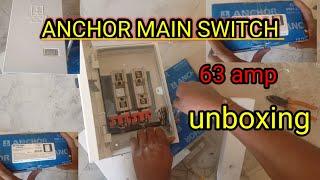 anchor main switch 63 ampere unboxing