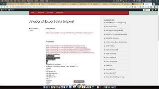 export html table to excel