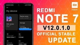 Redmi Note 7 MIUI 12 Stable Update | Android 10 Based Stable V12.0.1.0 Update For Redmi Note 7S