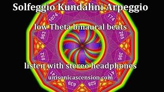 Solfeggio Kundalini Arpeggio; low Theta binaural beats