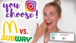 INSTAGRAM FOLLOWERS CONTROL WHAT I EAT! 