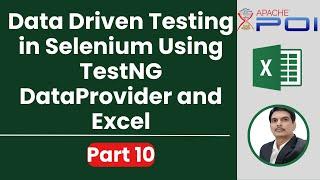 Apache POI Tutorial Part10 - Data Driven Testing in Selenium | TestNG DataProvider and Excel