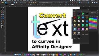 How To Convert Text To Curves In Affinity Designer Tutorial | Graphicxtras