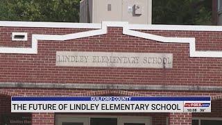 What is the future of Lindley Elementary School in Guilford County?