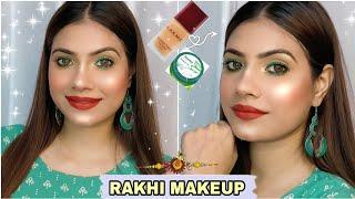 राखी मेकअप 2022/ Affordable Raksha Bandhan Makeup/RAKHI Makeup Look Simple/Indian festive makeup