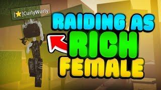 ⭐ Raiding as RICH Headless Female with STAR in Da Hood! ⭐