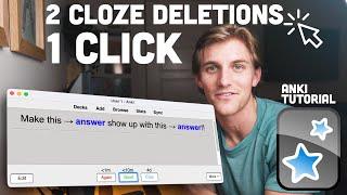 How to Reveal 2 CLOZE DELETIONS in ONE CLICK!! | Anki Tutorial