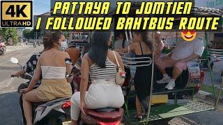 I Drive on Pattaya to Jomtien Bahtbu Route   February 2024 Thailand