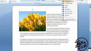 Wrapping text around images in MS Word in Hindi/Urdu