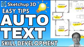 Tips create Auto-text Area in SketchUp Layout