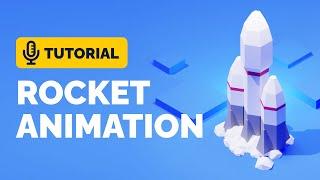 Lowpoly Rocket Animation Tutorial in Blender 3.1 - 3D Modeling Process | Polygon Runway