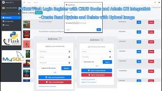 Python Flask Login Register with CRUD Books and Admin LTE Integration
