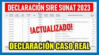 DECLARACIÓN SIRE SUNAT 2023 |CASO REAL: Registro de Compras y Ventas SIRE SUNAT