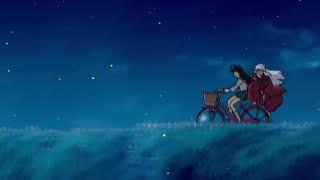 「 Relaxing night ambience & music」| | Kagome & Inuyasha go on a peaceful bike ride together