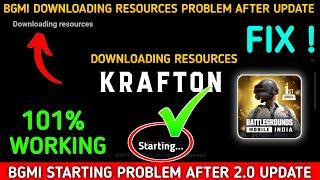  BGMI DOWNLOADING RESOURCES PROBLEM AFTER 2.0 UPDATE | DOWNLOADING RESOURCES PROBLEM BGMI FIX 