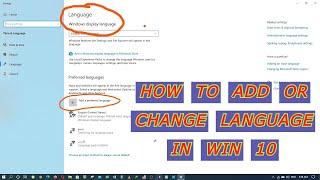 How to Change or Add another language in windows 10, 2020