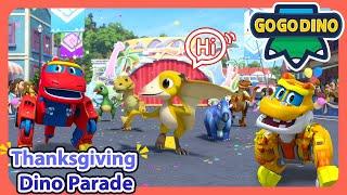 Thanksgiving Dino Parade | Go Go Dino Thanksgiving Special | Holiday Special Cartoon | For Kids