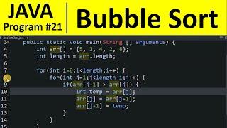Java Program #21 - Sort Numbers using Bubble Sort in Java