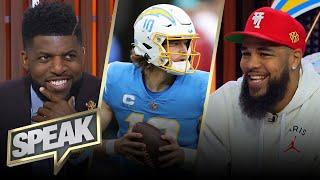 Keenan Allen on Lamar Jackson's extension, Is Justin Herbert a ‘social media' QB? | NFL | SPEAK