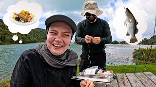 Can We Catch Our Dinner? - Fishing & Cooking Outdoors on a Mini BBQ