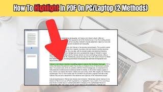 How To Highlight In PDF On PC Or Laptop [Tutorial]