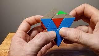 Face Turning Octahedron Tutorial Part 12.  Rotating the Final Edges. #diansheng #fto #cubing