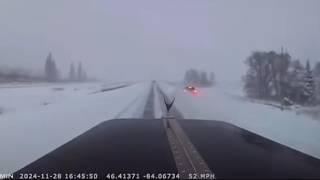 Ohio trooper got hit by semi truck | Icy road insanity | Lost Control | Dump truck driving like DUMB