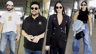 Chic Airport Looks: Bhumi, Manushi, Adnan Sami, and Sunny Kaushal's Stylish Sightings | Lehren TV