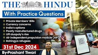 The Hindu Analysis | 31st December 2024 | The Hindu NewsPaper Today With Practice Questions