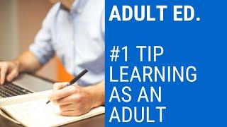 Adult Education and Learning - # 1 Tip YOU MUST KNOW!